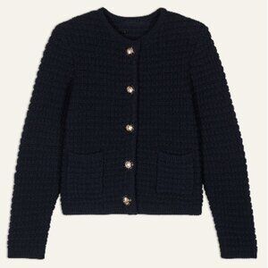NWT ba&sh Gaspard Cardigan, Navy Blue, US XS / FR 0